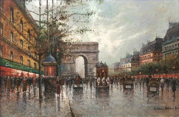 Antoine Blanchard Larc de Triomph parisino Pinturas al óleo